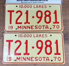 1970 Minnesota Truck License Plate Tag Pair  #T21-981  Unused  Ford Chevy Dodge picture