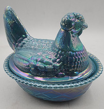 Mosser Rosso Georgia Blue Carnival Hen on Nest Chicken Split Tail on Woven Nest picture
