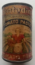Vintage Contadina Tomato Paste 6oz Advertising Tin Can picture