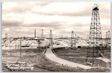 RPPC Salt Creek Oil Field Midwest Camp Wyoming Oil Derricks Vintage Postcard picture