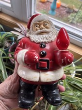 Vtg Royalite Royal Electric Hard Plastic Santa Clause Blow Mold Holding Light picture