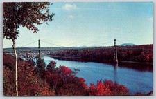 Waldo-Hancock Bridge Penobscot River Maine Postcard PC286 picture