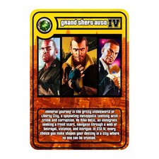ULTRA RARE GTA IV Unjust Nostalgia Xbox 360 Trading Card Grand Theft Auto 4 picture