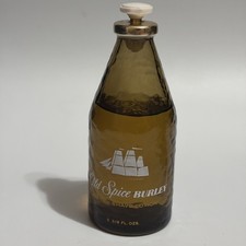 VTG Collectible Old Spice Burley Cologne Brown Glass Bottle 2 3/8 oz Shulton picture