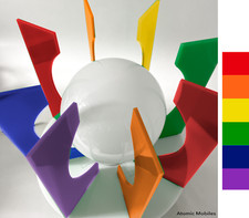 MODPOP Space Age RAINBOW Table Lamp - 1970s Retro Mid Century Modern Sputnik picture