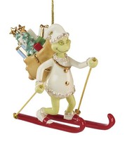 LENOX 2026 GRINCH ON SKIS ORNAMENT / PORCELAIN / NEW IN BOX /  picture