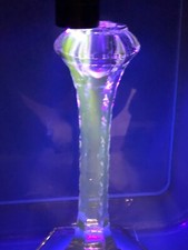 Antique Pitkin And Brooks Cut Glass Candle Holder Candlestick With Elegant Notch picture