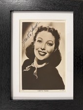 Loretta Young, Famous U.S Actress, Framed Hand Signed Photo 15x10cm & COA picture