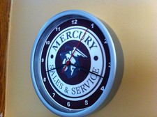 Mercury Motors Garage Mechanic Man Cave Advertising Clock Sign picture