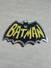 Retro Old School BATMAN Sparkle Sticker 3” picture