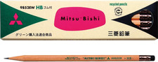 Mitsubishi Pencil K9852EWHB Recycled Pencil with Eraser 9852EW HB, 1 Dozen picture