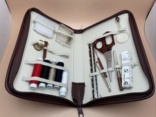 Vintage Leather Sewing Travel Essentials Zip Case, Fuji picture