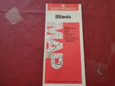Vintage 1992 Illinois Rand McNally Paper Map Chicago Moline Rock Island picture