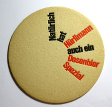 Vintage Hurlimann Beer Coaster Switzerland Dosenbier Spezial Breweriana Memo picture