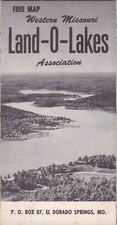 c1960 Western Missouri Land -O- Lakes Association Map Brochure picture