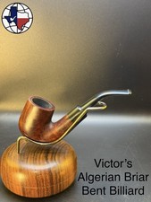 Vintage Victor’s Algerian Briar Bent Billiard Tobacco Pipe picture
