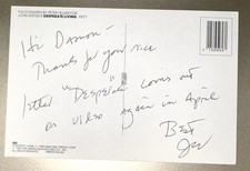 Vintage Desperate Living John Waters signed postcard autograph Divine Flamingos picture