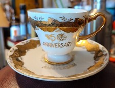 50TH GOLDEN ANNIVERSARY WEDDING BELLS NORTHCREST FINE CHINA CUP and SAUCER  picture