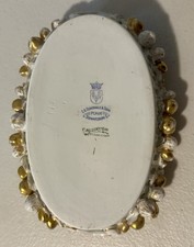 RARE C.G. Schierholz & Sohn Plaue Porcelain Reticulated Oval Basket Candy Dish picture