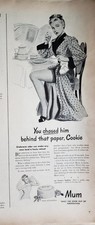 1946 MUM Deodorant Print Ad Vintage Ephemera Wall Art Decor Paper picture