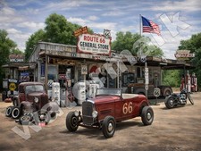 Vintage Route 66 General Store Cars Metal  Sign 9
