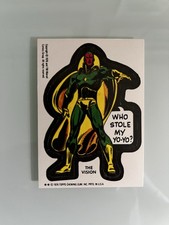 1976 Topps Marvel Comic Book Heroes Sticker Card the Vision picture