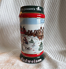 Budweiser 1991 Collector’s Series The Season’s Best Clydesdales Beer Stein picture