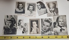 Vintage Lot Movie Star Mini Photo Bergman Fontaine Garland Sabu Russel Williams picture