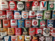 Old Motor Oil Cans 1 qt. 10 can Special - Mix or Match any 10 listed NEW picture