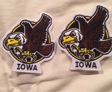 (2) IOWA HAWKEYES, Vintage/ Retro - Patch-Iron On 3