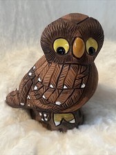 Vintage Casals Pottery “Owl” Figurine Peru - Riconada Style Animal Hand-Painted picture