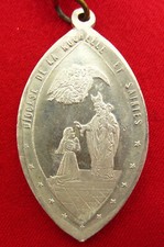 Vintage CONFIRMATION Medal DIOCESE OF ROCHELLE French Religious Aluminum LARGE picture