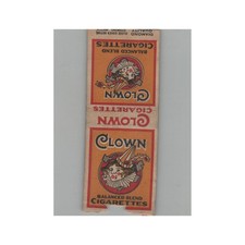 1930s DQ Matchbook Cover No Striker Clown Balanced Blend Cigarettes picture