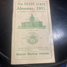 1911 The Silver State Almanac DENVER Colorado Great Condition For 115yrs. Old picture