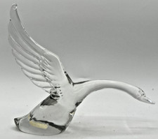 Vintage Heisey Clear Crystal Goose 7.5in Long U256/2 picture