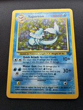 Vaporeon 12/64 Jungle Holo Rare WoTC Unlimited Pokemon 1999 picture