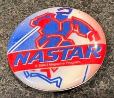 NASTAR vintage 1 1/2 inch round Button Pin Winter SKI Magazine NOS picture