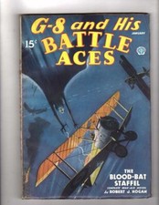 G 8 Battle Aces Jan 1936 Wild Flying Batmen Cover - The Blood Bat Staffel picture