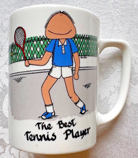 vintage 1975 William Logan Amile The Best Tennis Player Cartoon Papel Cup Mug picture