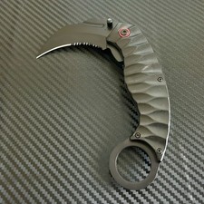 8.5” Black CSGO Tactical EDC Karambit Spring Assisted Open Blade Pocket Knife  picture