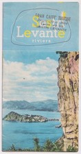 Vintage Sestri Levante Italy Travel Brochure Riviera Liguria Map 1950s-1960s picture