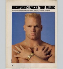 1987 Vintage Print Ad Brian Bosworth Oklahoma Sooners Shirtless Photo Clipping  picture
