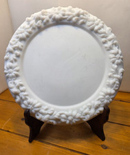 Antique Victorian Milk Glass Plate 9.25