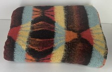 Vintage Retro Wool Blanket 136X 164cm Aztec geometric Design picture