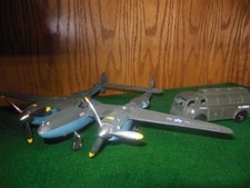 Vintage Hubley P38 Lightening Restored with Tootsie type gas truck picture