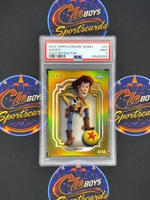 Woody 2024 Topps Chrome Disney True Gold Refractor /50 PSA 9 picture