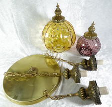 Fantastic MCM Partial Swag Light Fixture EJS Lighting Corp 2 Globes Made Sweden picture