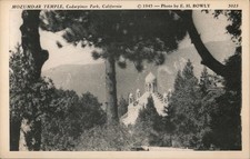 Cedarpines Park, California CA Mozumdar Temple Chrome Original Vintage Postcard picture