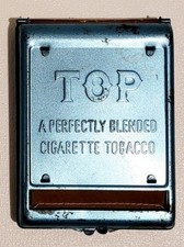 VTG TOP CIGARETTE ROLLER--METAL BLUE--4 3/8