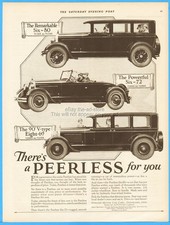 1926 Peerless Motor Car Co Cleveland OH Boat Tail Speedster Six-80 6-72 Sedan Ad picture
